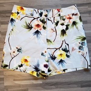 ZARA - High Waisted Floral Shorts